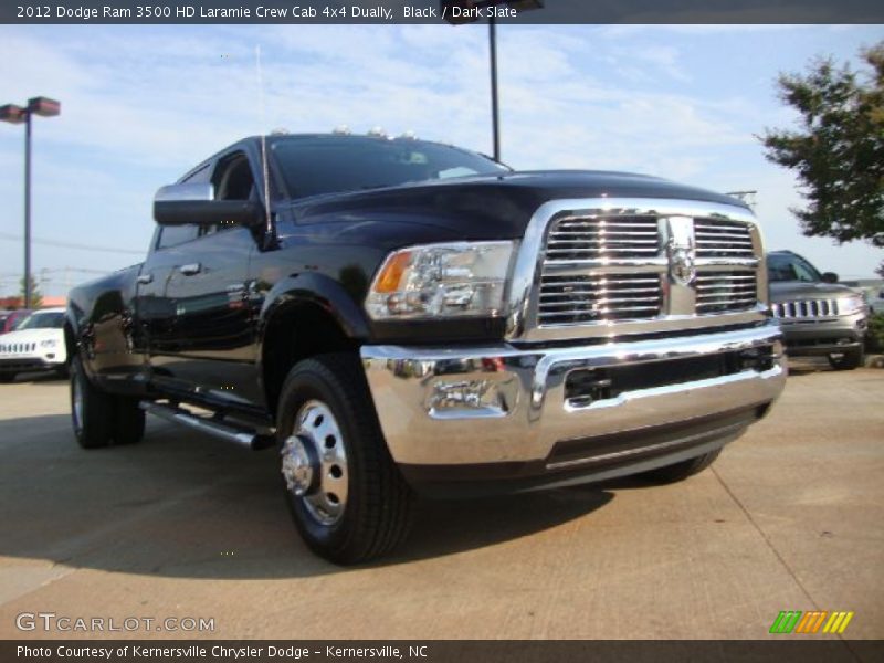 Black / Dark Slate 2012 Dodge Ram 3500 HD Laramie Crew Cab 4x4 Dually