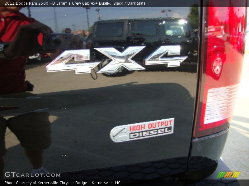 Black / Dark Slate 2012 Dodge Ram 3500 HD Laramie Crew Cab 4x4 Dually