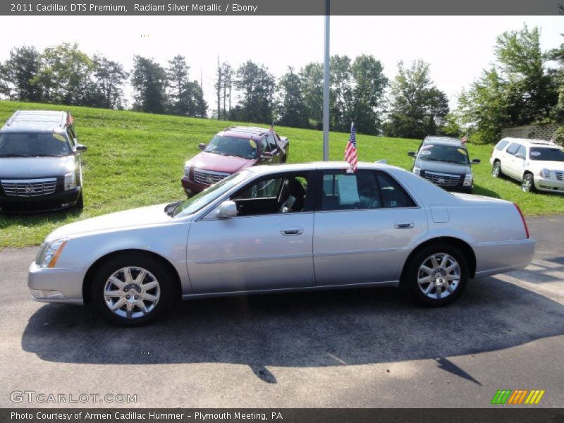 Radiant Silver Metallic / Ebony 2011 Cadillac DTS Premium