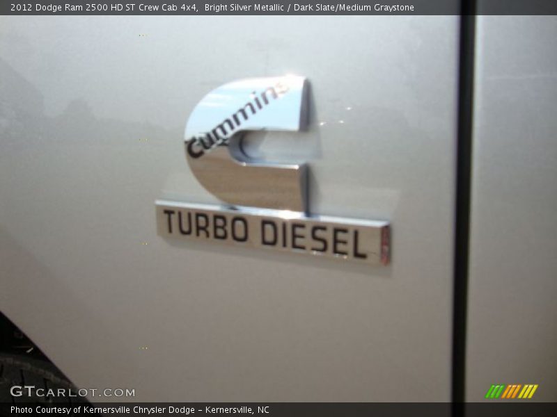 Bright Silver Metallic / Dark Slate/Medium Graystone 2012 Dodge Ram 2500 HD ST Crew Cab 4x4