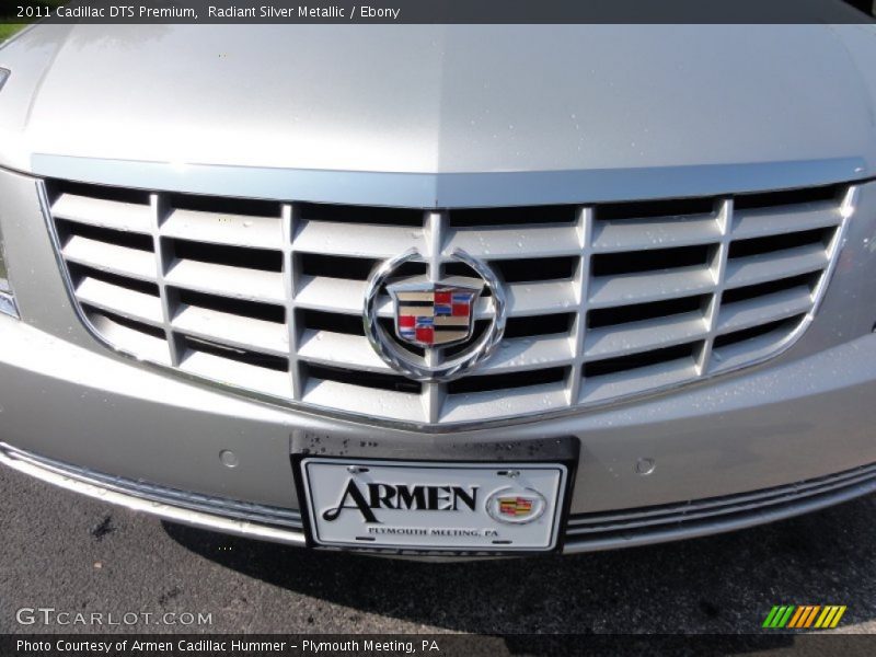 Radiant Silver Metallic / Ebony 2011 Cadillac DTS Premium