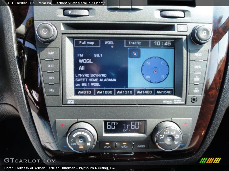 Radiant Silver Metallic / Ebony 2011 Cadillac DTS Premium