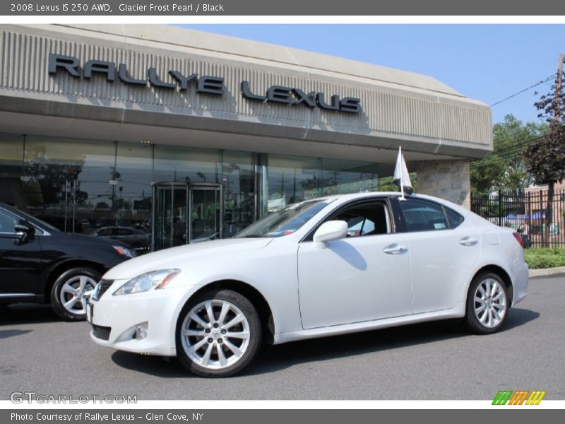 Glacier Frost Pearl / Black 2008 Lexus IS 250 AWD