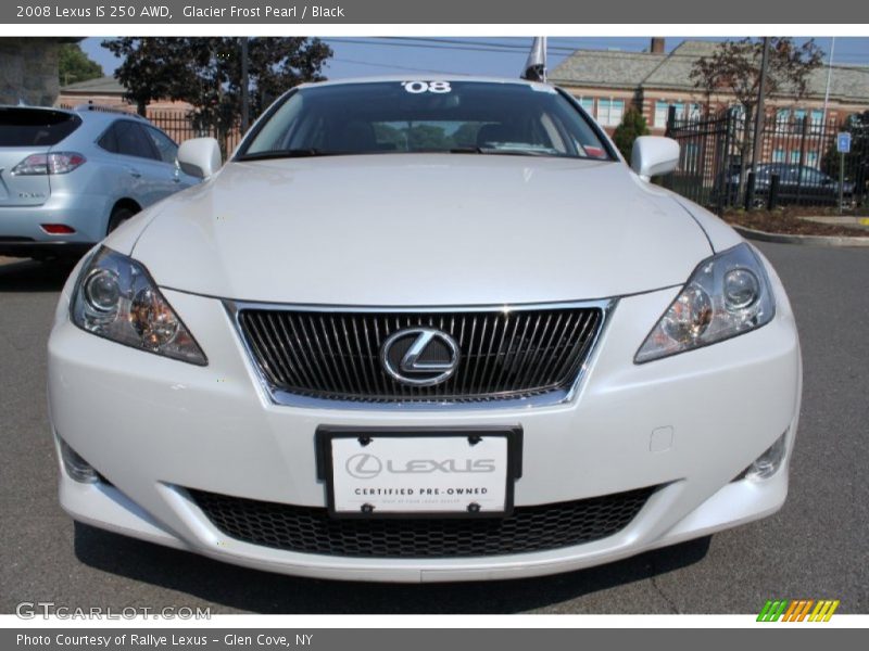 Glacier Frost Pearl / Black 2008 Lexus IS 250 AWD