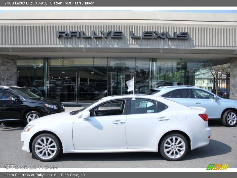 Glacier Frost Pearl / Black 2008 Lexus IS 250 AWD