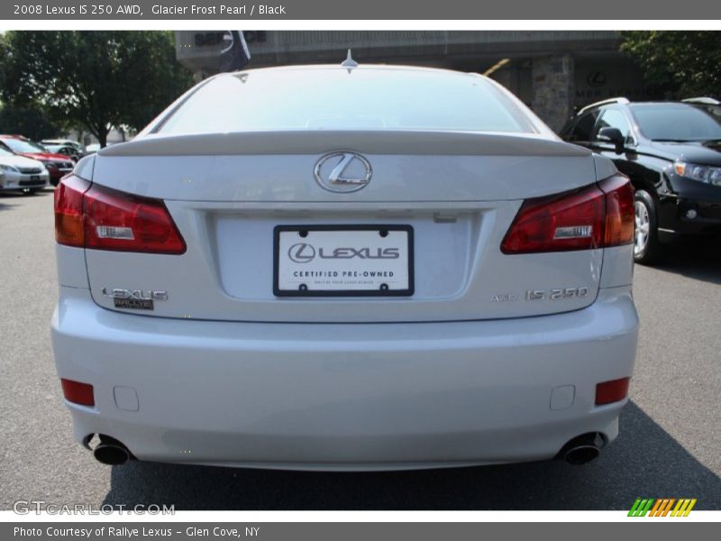 Glacier Frost Pearl / Black 2008 Lexus IS 250 AWD