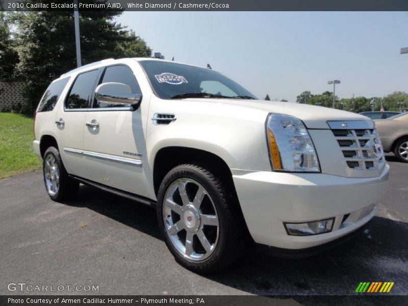 White Diamond / Cashmere/Cocoa 2010 Cadillac Escalade Premium AWD