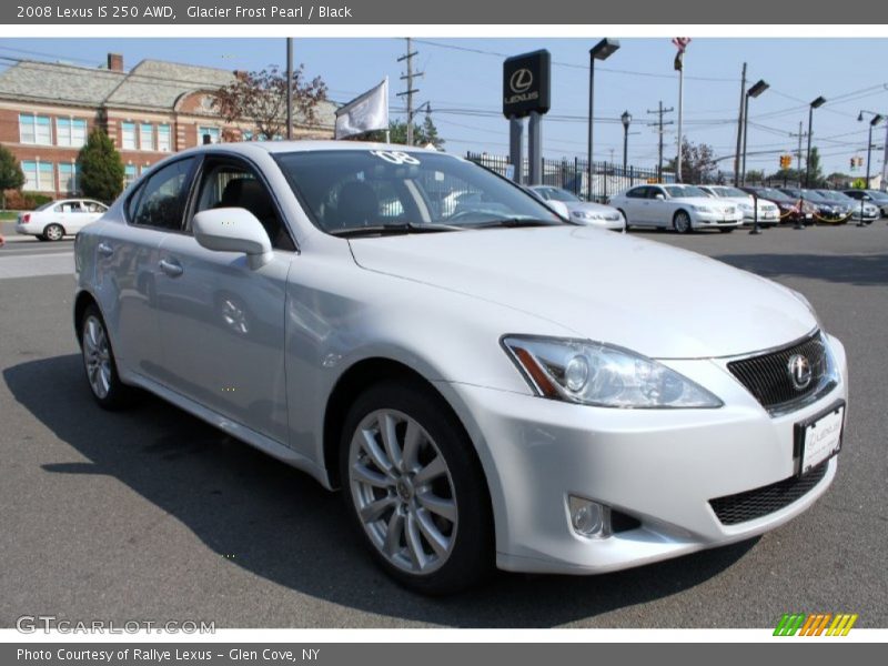 Glacier Frost Pearl / Black 2008 Lexus IS 250 AWD