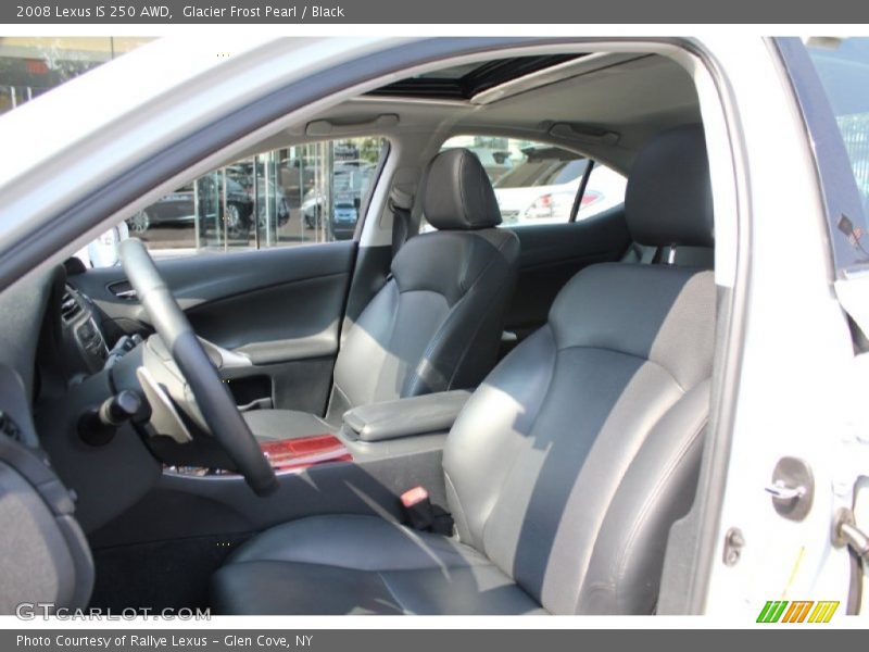 Glacier Frost Pearl / Black 2008 Lexus IS 250 AWD