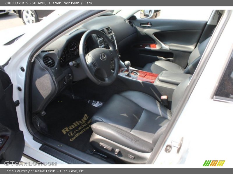 Glacier Frost Pearl / Black 2008 Lexus IS 250 AWD