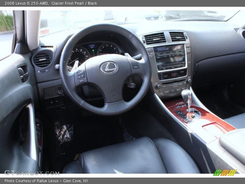 Glacier Frost Pearl / Black 2008 Lexus IS 250 AWD