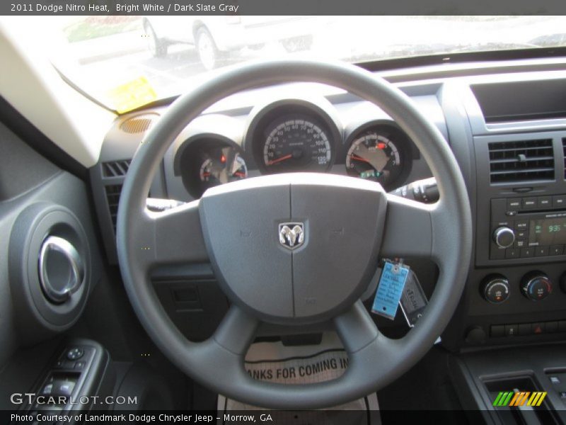 Bright White / Dark Slate Gray 2011 Dodge Nitro Heat