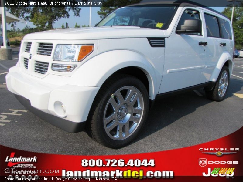 Bright White / Dark Slate Gray 2011 Dodge Nitro Heat