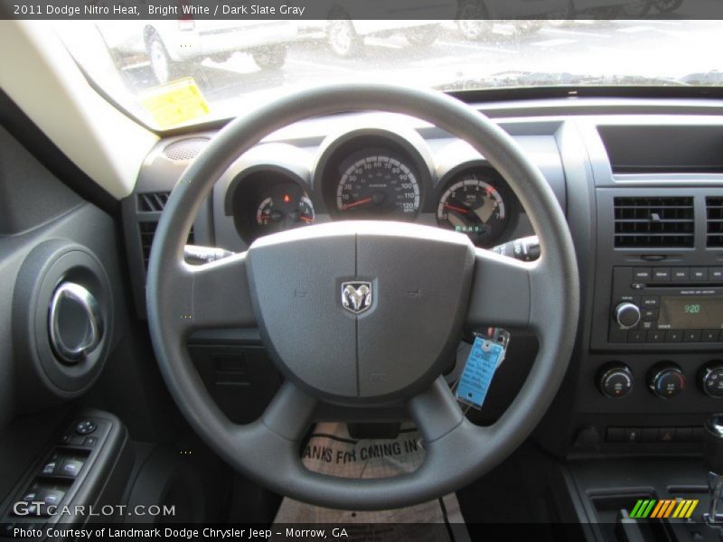 Bright White / Dark Slate Gray 2011 Dodge Nitro Heat