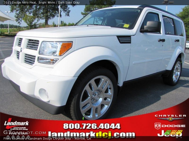 Bright White / Dark Slate Gray 2011 Dodge Nitro Heat