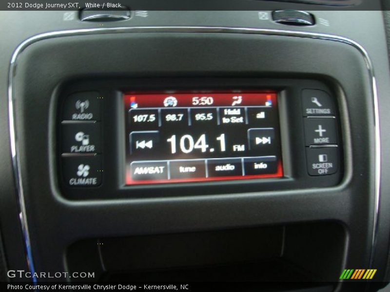 White / Black 2012 Dodge Journey SXT