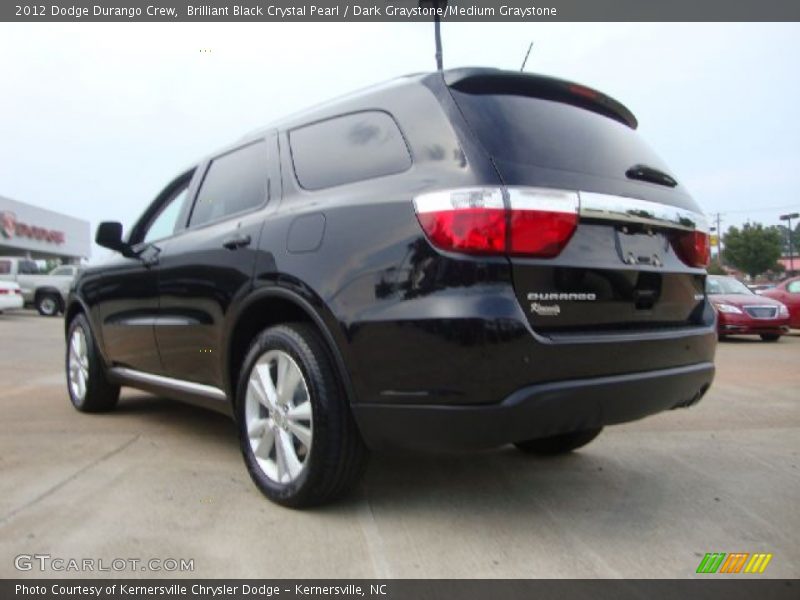 Brilliant Black Crystal Pearl / Dark Graystone/Medium Graystone 2012 Dodge Durango Crew