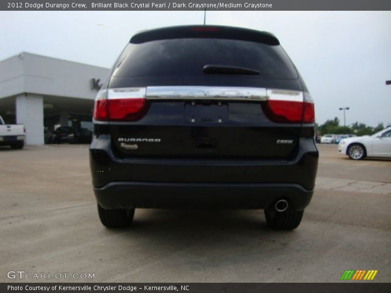 Brilliant Black Crystal Pearl / Dark Graystone/Medium Graystone 2012 Dodge Durango Crew