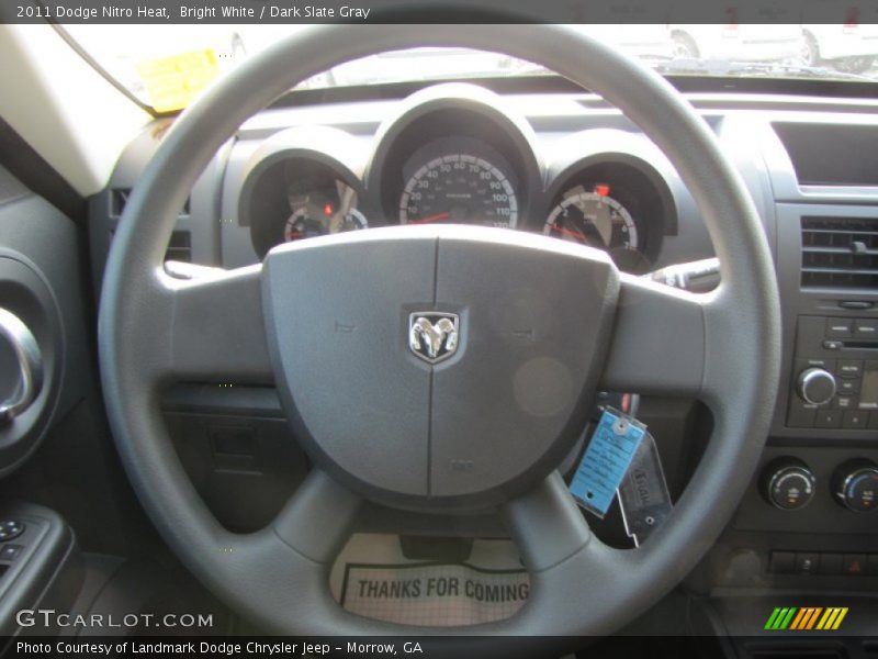 Bright White / Dark Slate Gray 2011 Dodge Nitro Heat