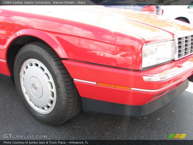 Maroon Metallic / Black 1989 Cadillac Allante Convertible