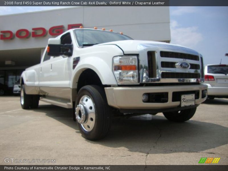 Oxford White / Chaparral Leather 2008 Ford F450 Super Duty King Ranch Crew Cab 4x4 Dually