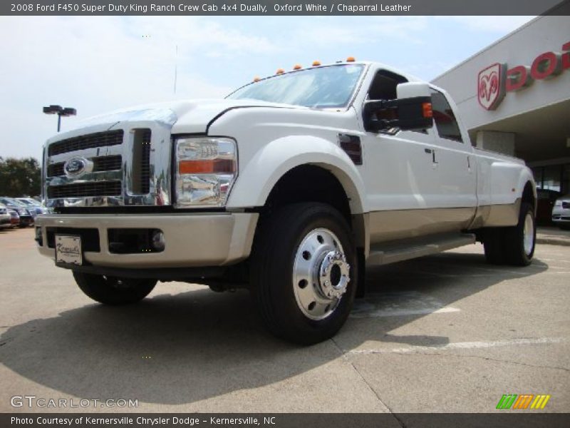 Oxford White / Chaparral Leather 2008 Ford F450 Super Duty King Ranch Crew Cab 4x4 Dually