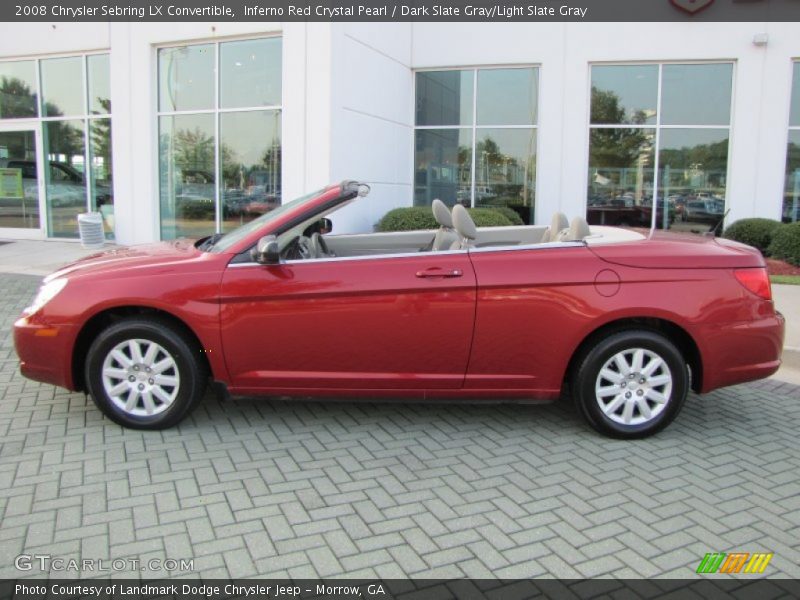 Inferno Red Crystal Pearl / Dark Slate Gray/Light Slate Gray 2008 Chrysler Sebring LX Convertible