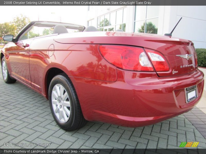 Inferno Red Crystal Pearl / Dark Slate Gray/Light Slate Gray 2008 Chrysler Sebring LX Convertible