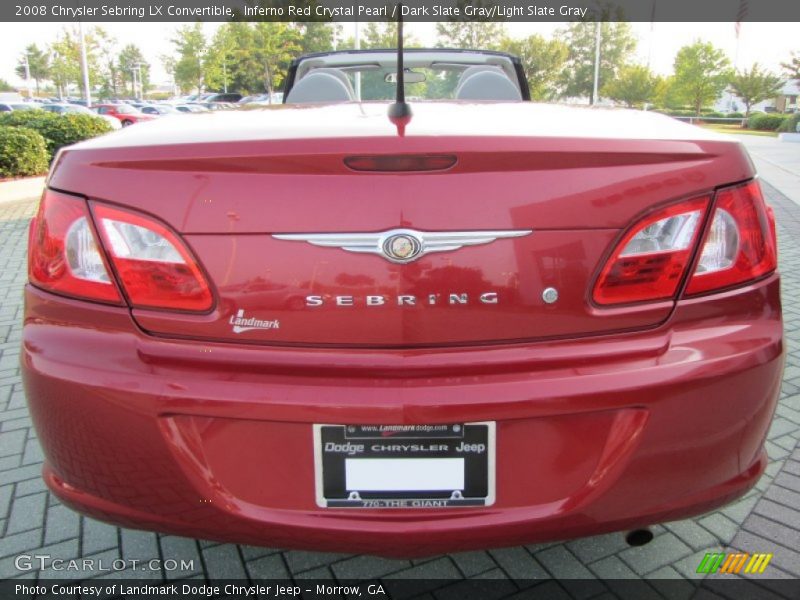 Inferno Red Crystal Pearl / Dark Slate Gray/Light Slate Gray 2008 Chrysler Sebring LX Convertible