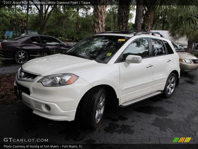 White Diamond Pearl / Taupe 2007 Acura RDX Technology