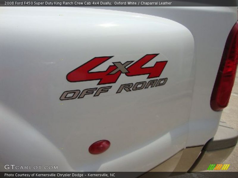 Oxford White / Chaparral Leather 2008 Ford F450 Super Duty King Ranch Crew Cab 4x4 Dually