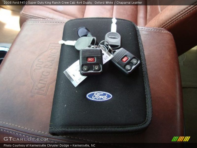 Oxford White / Chaparral Leather 2008 Ford F450 Super Duty King Ranch Crew Cab 4x4 Dually