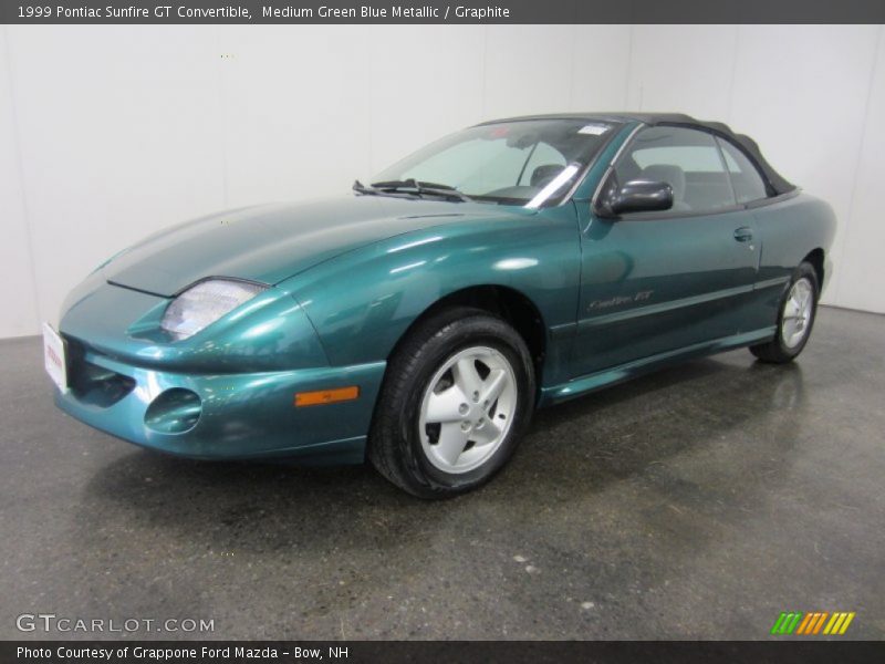 Medium Green Blue Metallic / Graphite 1999 Pontiac Sunfire GT Convertible