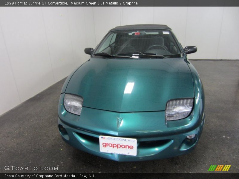 Medium Green Blue Metallic / Graphite 1999 Pontiac Sunfire GT Convertible