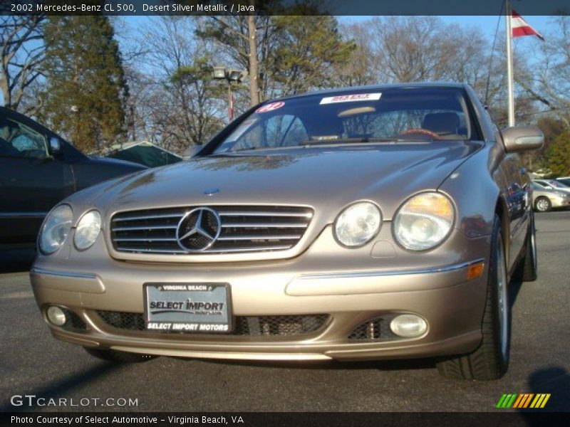 Desert Silver Metallic / Java 2002 Mercedes-Benz CL 500
