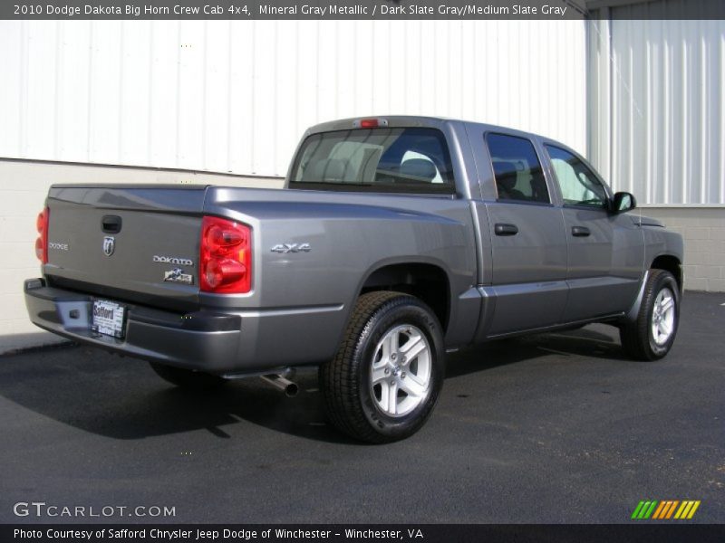 Mineral Gray Metallic / Dark Slate Gray/Medium Slate Gray 2010 Dodge Dakota Big Horn Crew Cab 4x4