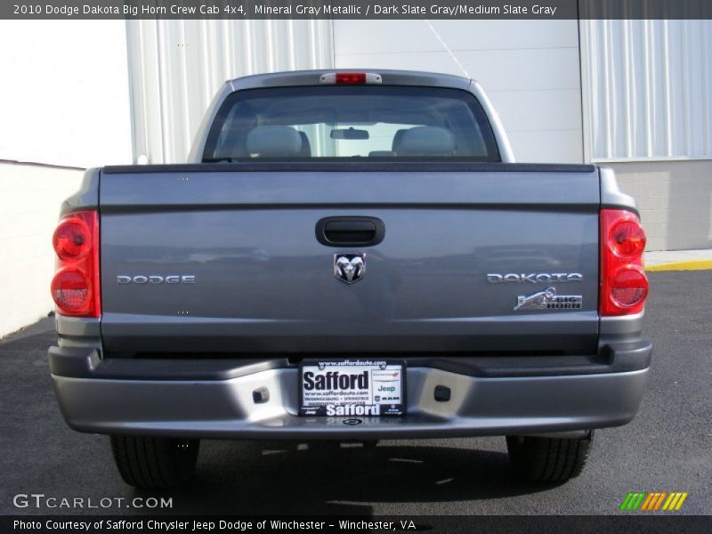 Mineral Gray Metallic / Dark Slate Gray/Medium Slate Gray 2010 Dodge Dakota Big Horn Crew Cab 4x4
