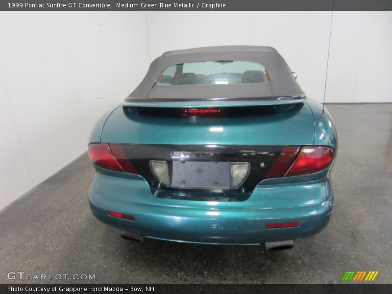 Medium Green Blue Metallic / Graphite 1999 Pontiac Sunfire GT Convertible