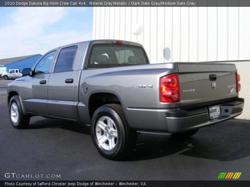 Mineral Gray Metallic / Dark Slate Gray/Medium Slate Gray 2010 Dodge Dakota Big Horn Crew Cab 4x4