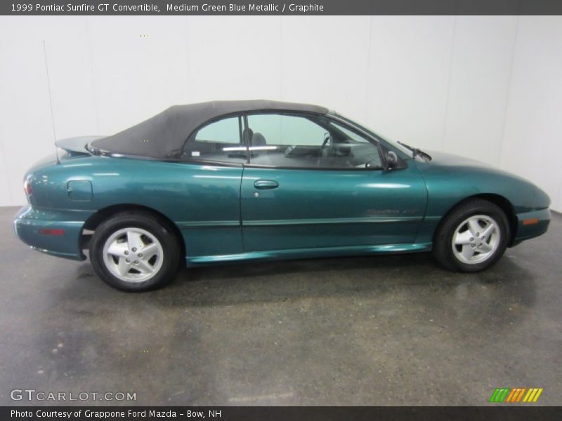 Medium Green Blue Metallic / Graphite 1999 Pontiac Sunfire GT Convertible