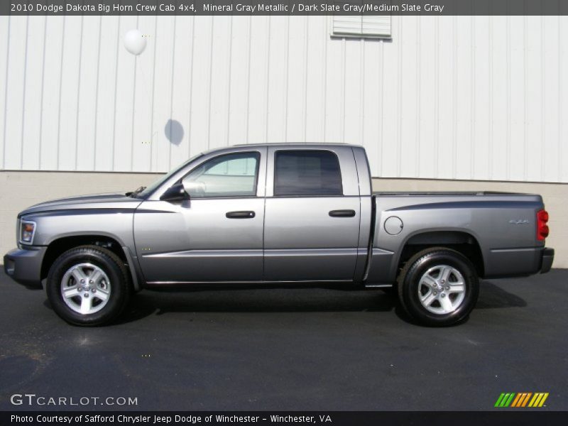Mineral Gray Metallic / Dark Slate Gray/Medium Slate Gray 2010 Dodge Dakota Big Horn Crew Cab 4x4