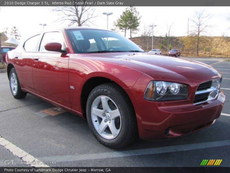 Inferno Red Crystal Pearl / Dark Slate Gray 2010 Dodge Charger 3.5L