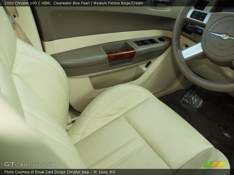 Clearwater Blue Pearl / Medium Pebble Beige/Cream 2009 Chrysler 300 C HEMI