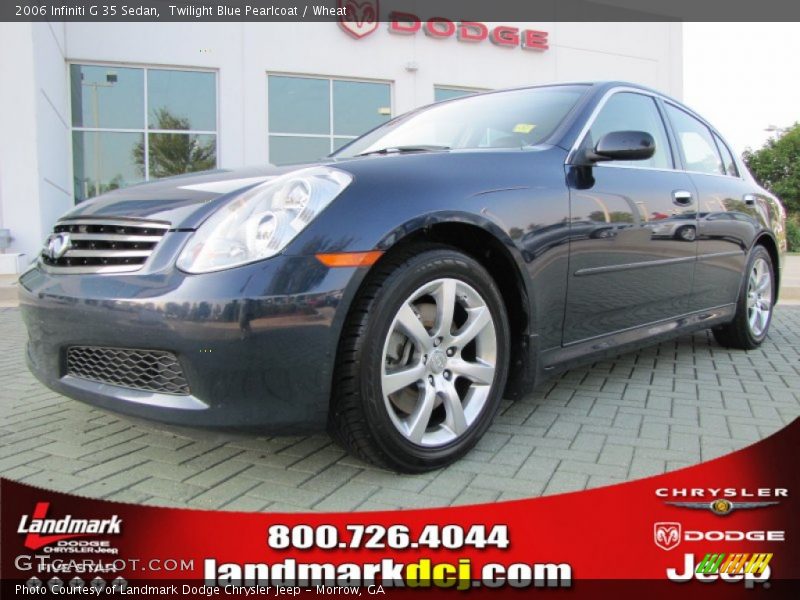 Twilight Blue Pearlcoat / Wheat 2006 Infiniti G 35 Sedan