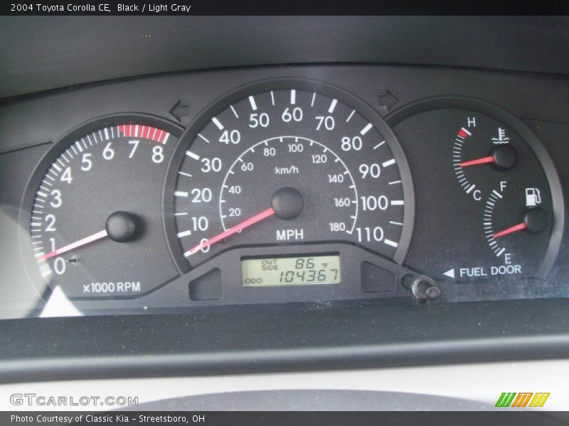 Black / Light Gray 2004 Toyota Corolla CE