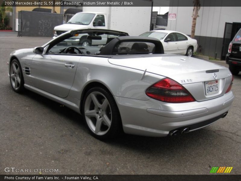 Iridium Silver Metallic / Black 2007 Mercedes-Benz SL 55 AMG Roadster