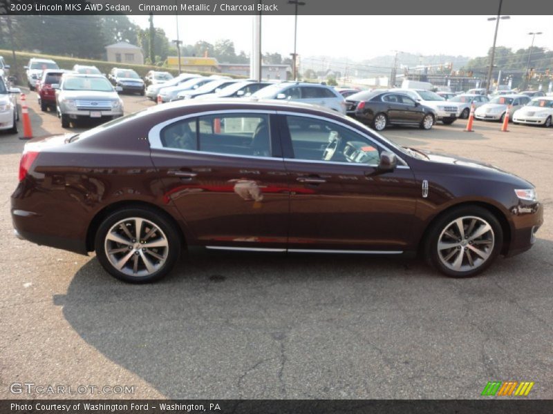 Cinnamon Metallic / Charcoal Black 2009 Lincoln MKS AWD Sedan