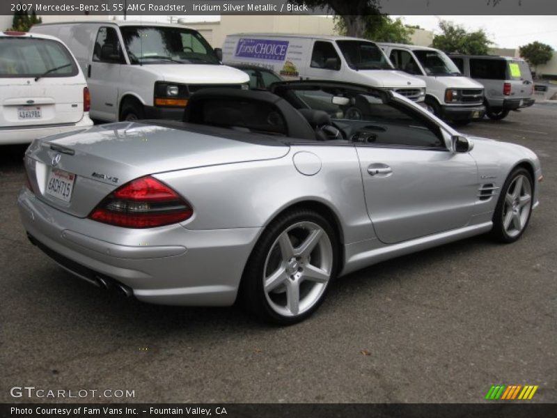 Iridium Silver Metallic / Black 2007 Mercedes-Benz SL 55 AMG Roadster
