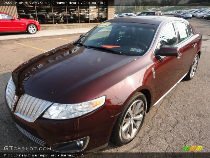 Cinnamon Metallic / Charcoal Black 2009 Lincoln MKS AWD Sedan