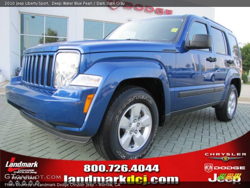 Deep Water Blue Pearl / Dark Slate Gray 2010 Jeep Liberty Sport